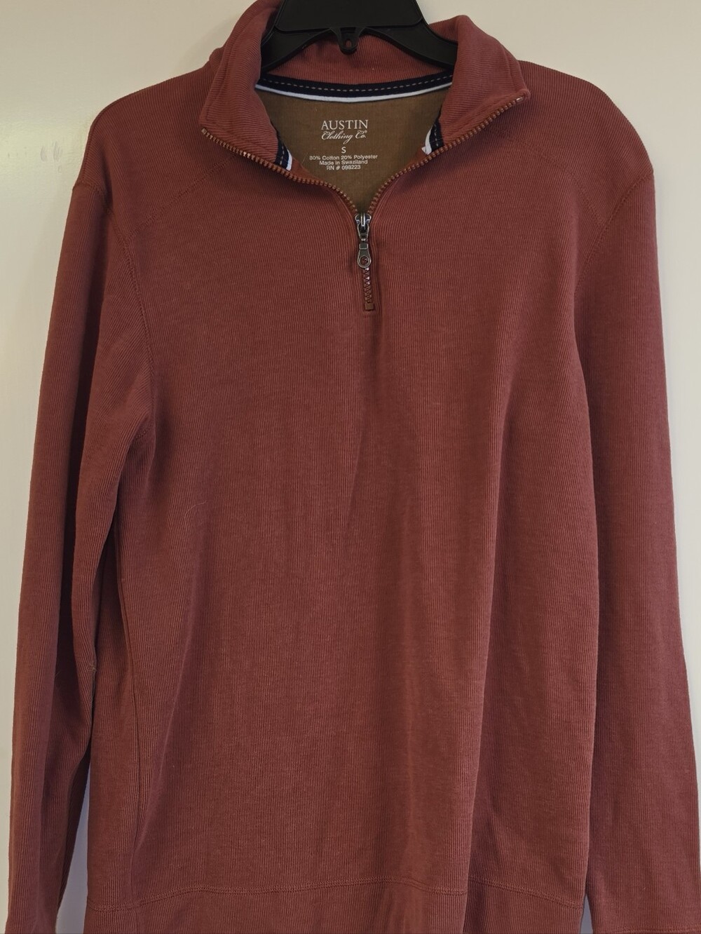 Austin Clothing Co. Men's Zip-Up Sweater - Rust